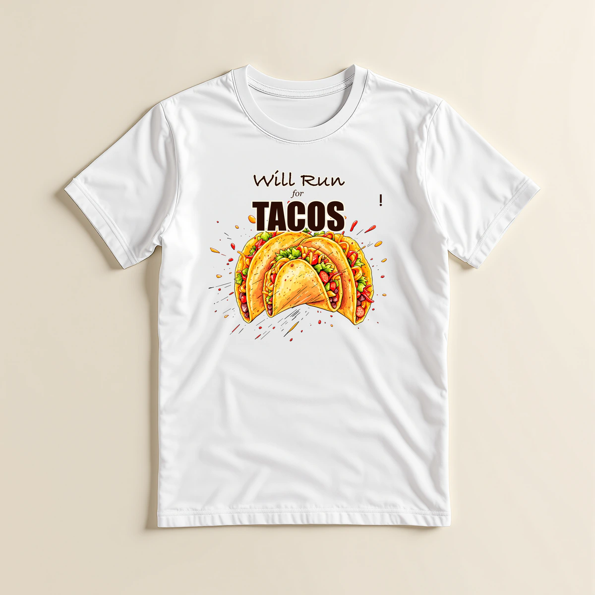 Will Run for Tacos (biała)